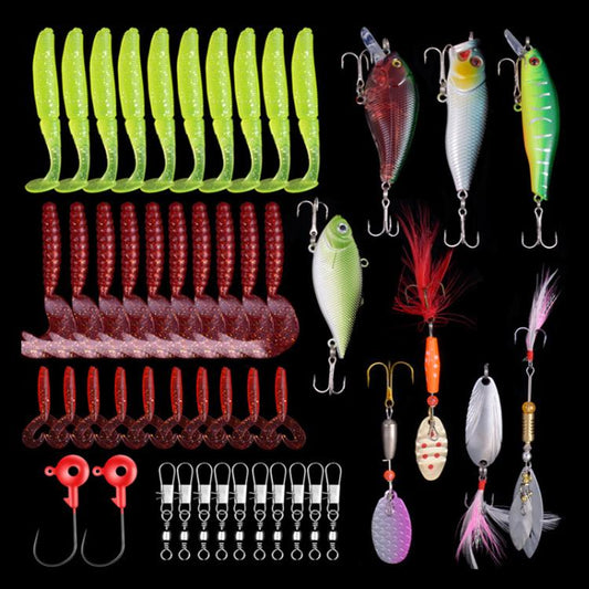 51-in-1 Outdoor Fishing Gear Bionic Bait Luya Sequin Bait Set by bashfashion
