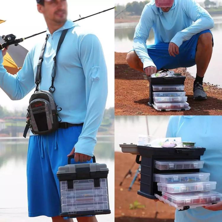 Multifunctional Sea Fishing Accessories Storage Box Bait Box Fishing Tool Box(Yellow) by bashfashion