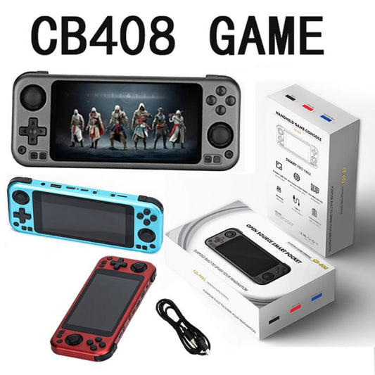 CB408 4.7-inch Touch Screen Handheld Game Console Supports WiFi Android 11 +Linux System 64G(Blue) by bashfashion