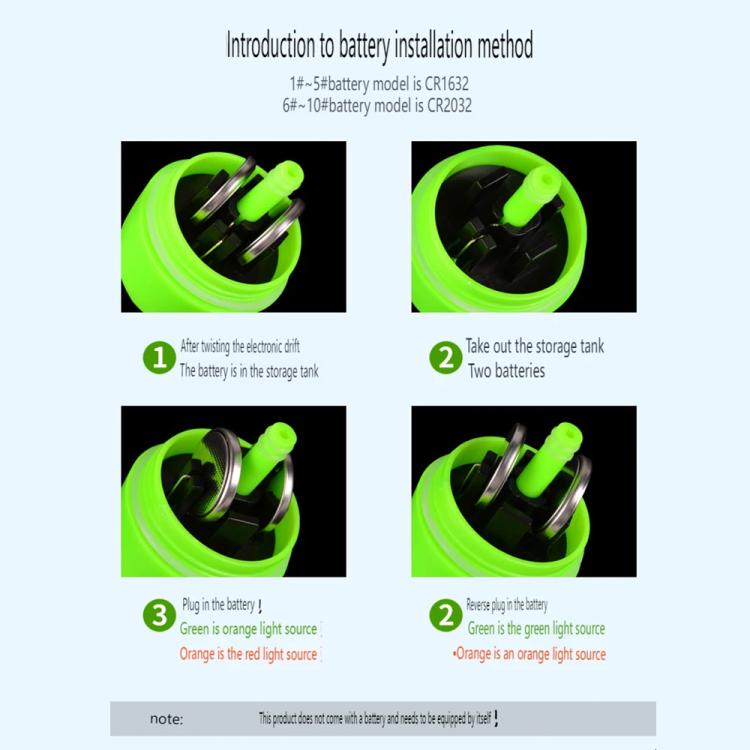 Electronic Luminous Float For Night Fishing Sea Fishing ABS Anti-Fall Float, Size: 2(Green) by bashfashion