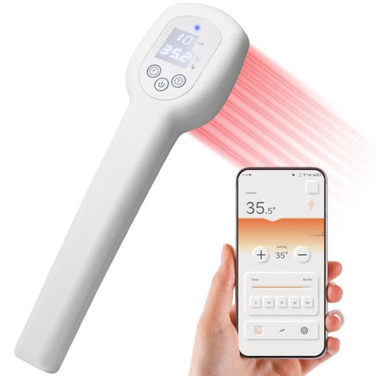 Home Full Body Pain Relief Infrared Physiotherapy Device with APP(White) by bashfashion
