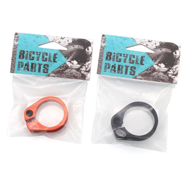 Mountain Road Bicycle Aluminum Locking Seatpost Clamps Seatpost Clamp Ring Fittings(31.8mm Black) by bashfashion