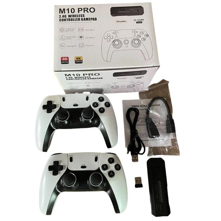 M10 Pro 4K TV Game Player 3D HD Retro Video Game Console 128G With Charged Controller by bashfashion