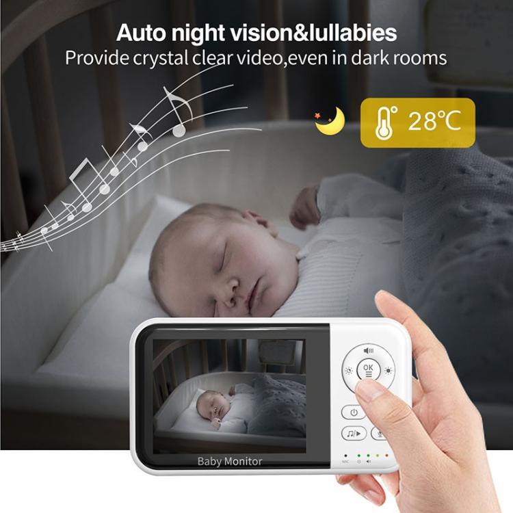 3.2 inch LCD Wireless Video Baby Monitor 2 Way Audio Talk Night Vision Surveillance Security Camera EU Plug by bashfashion