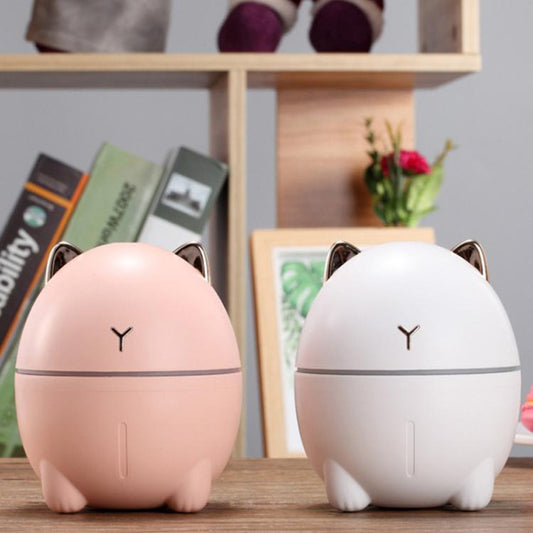 Cute Cats Portable Humidifier Mini USB Home Mute Bedroom Office Desktop Air Humidifier(Pink) by bashfashion