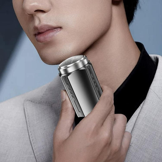 Portable Electric Shaver for Men with LCD Display – Travel-Friendly Mini Shaver, USB Type-C Fast Charging, Waterproof & Washable Design, Style: 6-blade Head Dark Metallic Gray by bashfashion