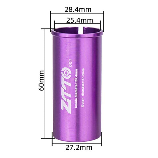 25.4-27.2mm 001 2pcs ZTTO Bicycle Seat Post Conversion Sleeve Reducer Cover(Purple) by ZTTO