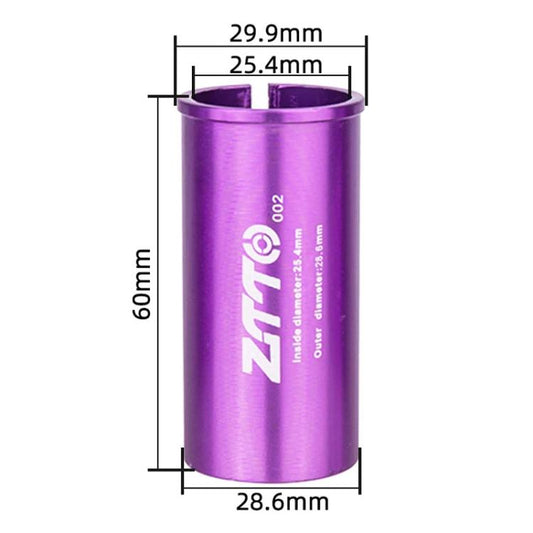 25.4-28.6mm 002 2pcs ZTTO Bicycle Seat Post Conversion Sleeve Reducer Cover(Purple) by ZTTO