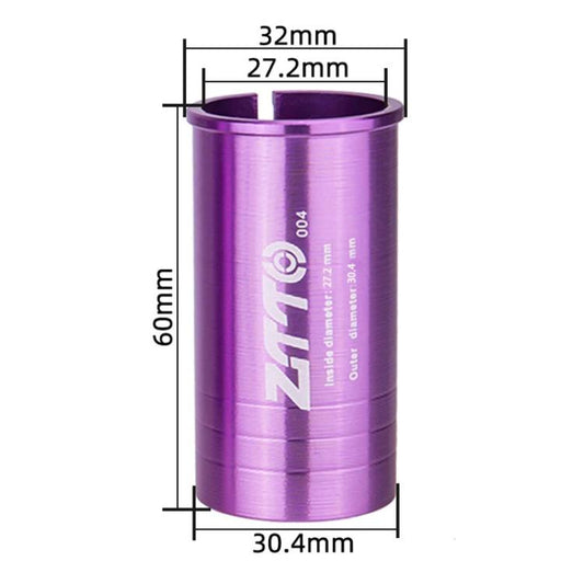27.2-30.4mm 004 2pcs ZTTO Bicycle Seat Post Conversion Sleeve Reducer Cover(Purple) by ZTTO