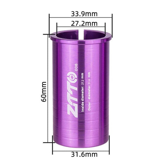 27.2-31.6mm 006 2pcs ZTTO Bicycle Seat Post Conversion Sleeve Reducer Cover(Purple) by ZTTO