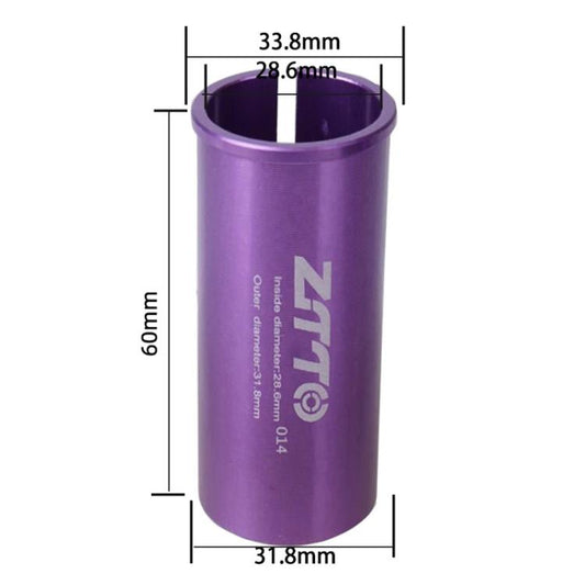 28.6-31.8mm 014 2pcs ZTTO Bicycle Seat Post Conversion Sleeve Reducer Cover(Purple) by ZTTO