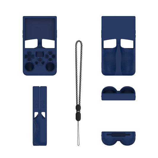 For R36 MAX Handheld Game Consoles Dustproof Silicone Protective Cover(Blue) by bashfashion