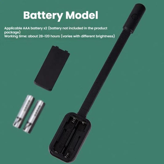 Portable Book Clip Lamp Dormitory Eye Protector Table Lamp Bedroom Night Lights, Color: Battery Model White by bashfashion