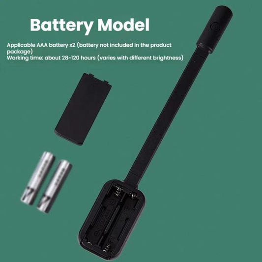 Portable Book Clip Lamp Dormitory Eye Protector Table Lamp Bedroom Night Lights, Color: Battery Model Black by bashfashion