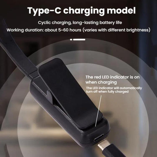 Portable Book Clip Lamp Dormitory Eye Protector Table Lamp Bedroom Night Lights, Color: Charging Model Black by bashfashion