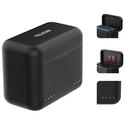 For Insta360 X4 TELESIN Battery Charger Dual Battery Storage Charging Case by TELESIN