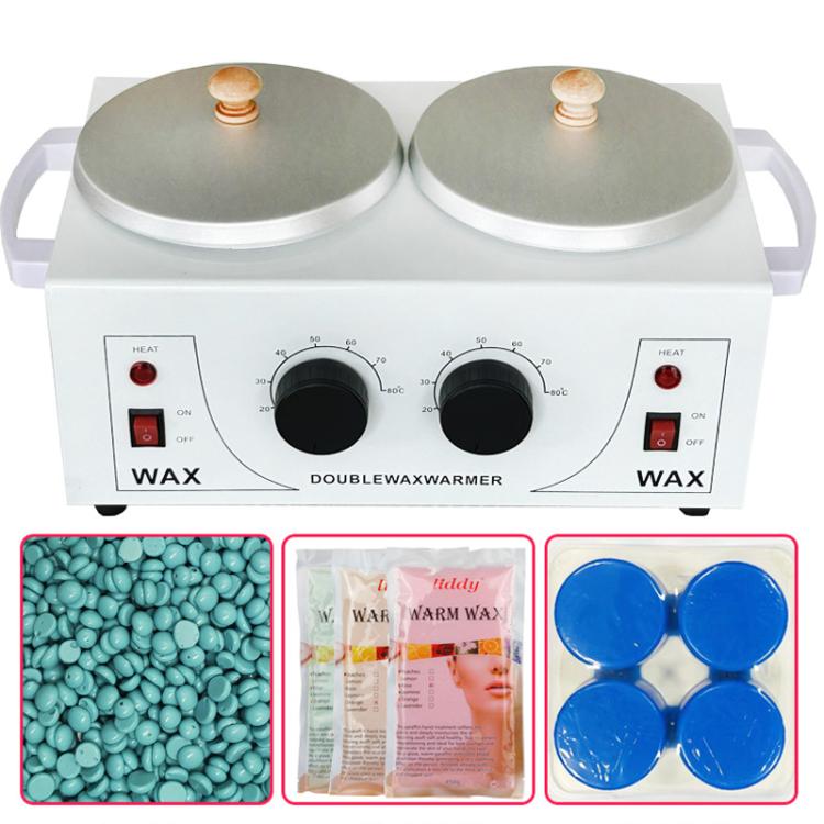 Double Pots Chocolate Melt Machine Temperature Control Hand Wax Machine Hand Heat Stirring Tool(EU Plug) by bashfashion