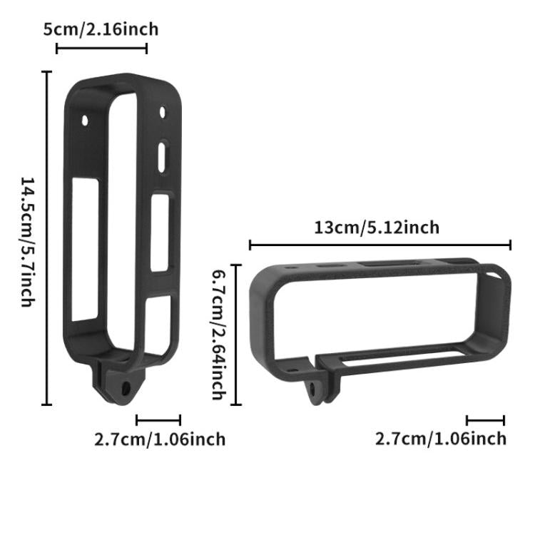 For Insta360 X5 360 Camera CQT Expandable Protective Cage Shockproof Case Vertical Black by CQT