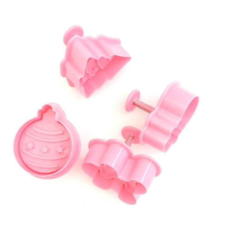 8 PCS/2 Sets Fondant Cake Tool Christmas Cookie Spring Stamper(Pink) by bashfashion