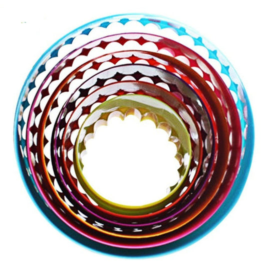 5pcs / Set Cookies Plastic Cake Mould Biscuit Plunger Forms DIY Baking Tools(Round) by bashfashion