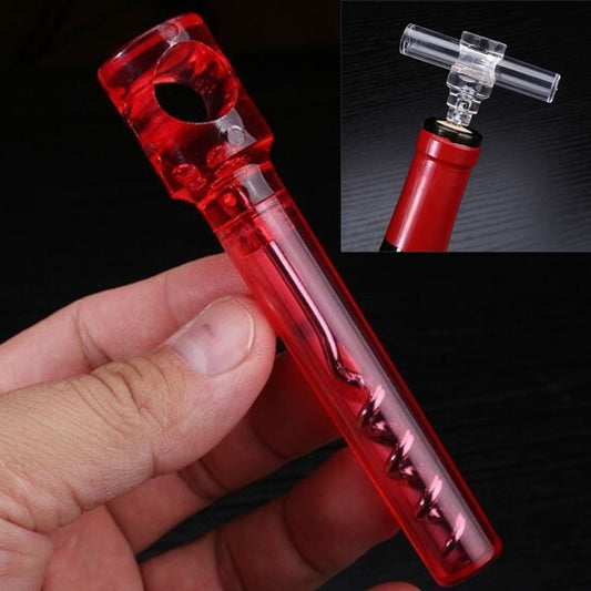 Wine Corkscrew Creative Small Gift Wine Set Kitchen Gadgets(Red) by bashfashion