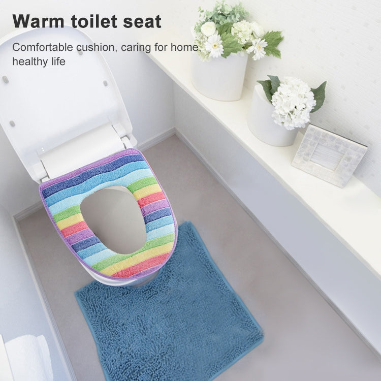 Universal Washable Warm Sticky Toilet Seat Cushions(Pink) by bashfashion