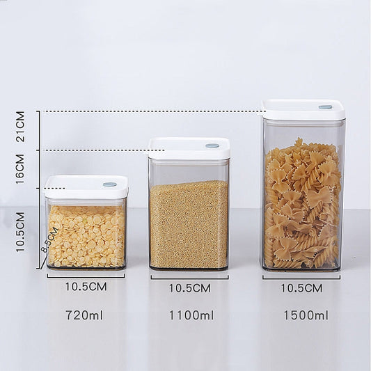 Household Coarse Grain Transparent Sealed Jar Food Grade Storage Jar Dried Fruit Snack Storage Jar with Lid, Capacity:700ml by bashfashion