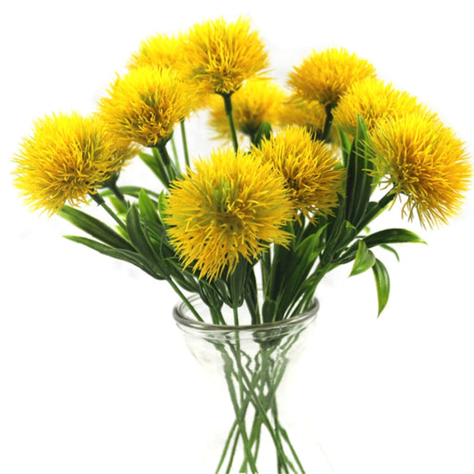 10 PCS Artificial Flowers Dandelion Plastic Flower Wedding Home Valentine Decoration(Yellow) by bashfashion