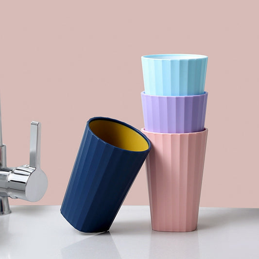 Couple Creative Simple Home with Handle Wash Brushing Cup(Pink) by bashfashion