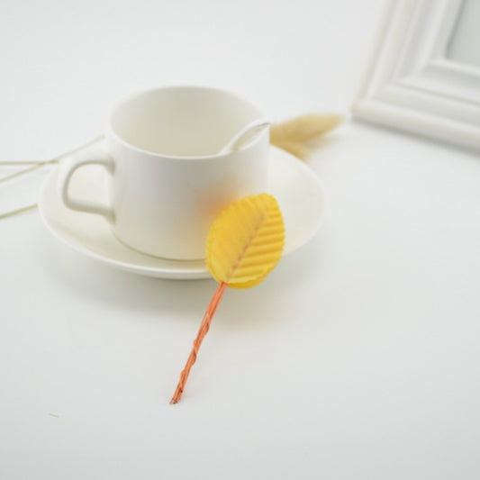 200 PCS / Pack DIY Wreath Simulation Leaves Home Decoration Supplies(Yellow) by bashfashion