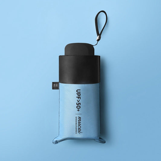 Mini Portable Umbrella Rain Women Windproof Durable 5 Folding Sun Umbrellas(Blue) by bashfashion