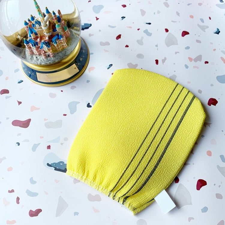 Sponge Bath Wipe One-sided Hand Bath Towel(Yellow) by bashfashion