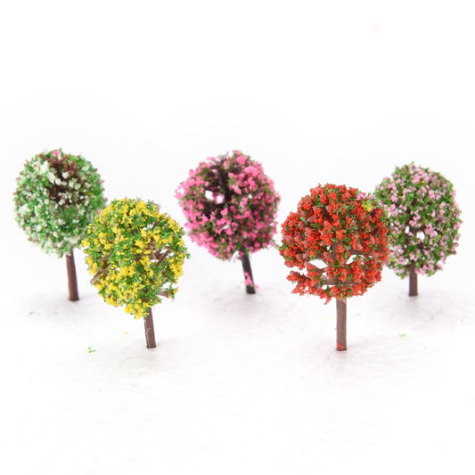 3 PCS Artificial Tree Miniature Garden Home Decoration, Random Color Delivery by bashfashion