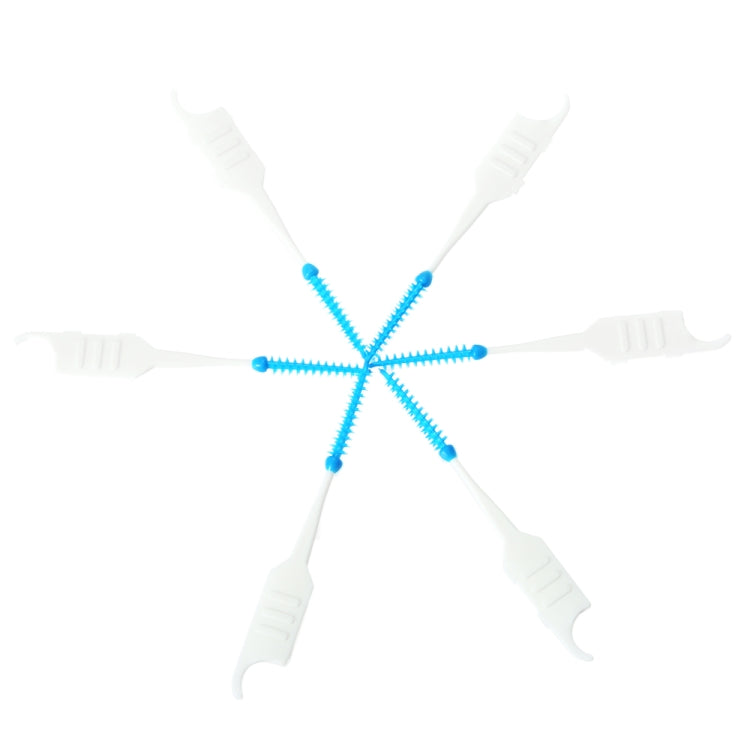 200pcs / Box Double Head Soft Silicone Spiral Floss Portable Dental Care Cleaning Tool by bashfashion