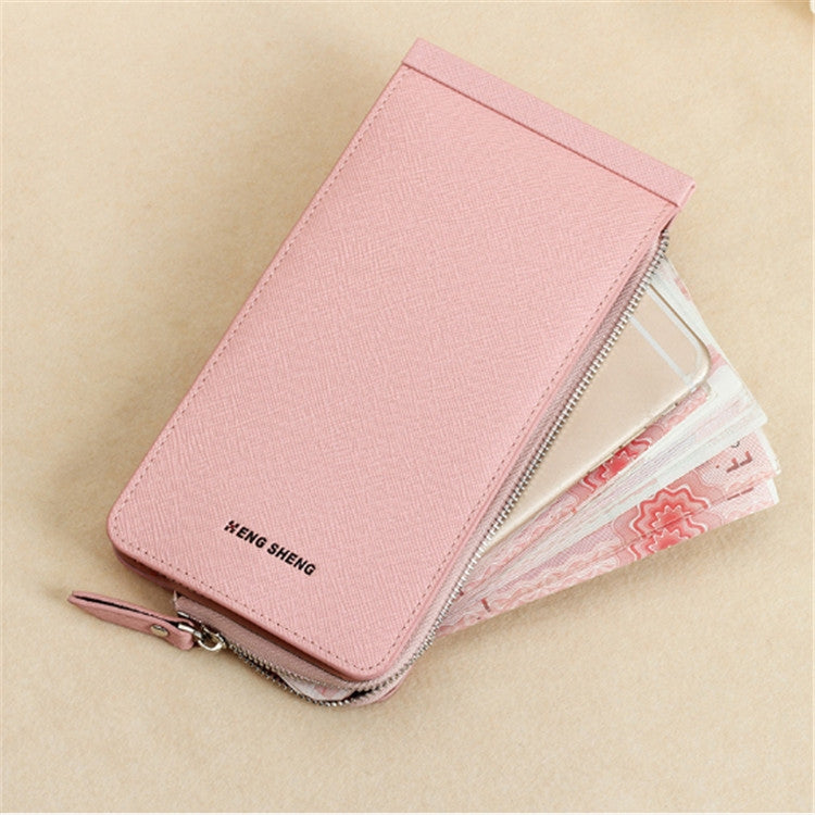 Ultra-thin Wallet Multi-card Position Multi-function Card Package Wallet(Pink) by bashfashion