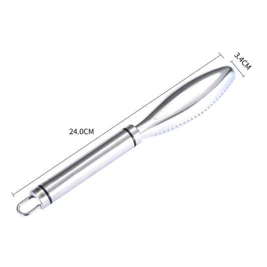 Stainless Steel Fish Scale Planer Household Hand-held Fish Scale Remover by bashfashion