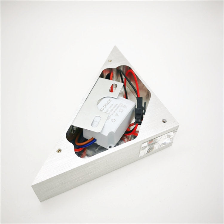 3W Aluminum Triangle Wall Lamp Home Lighting Indoor Outdoor Decoration Light, AC 85-265V(Mixed Colour Light) by bashfashion