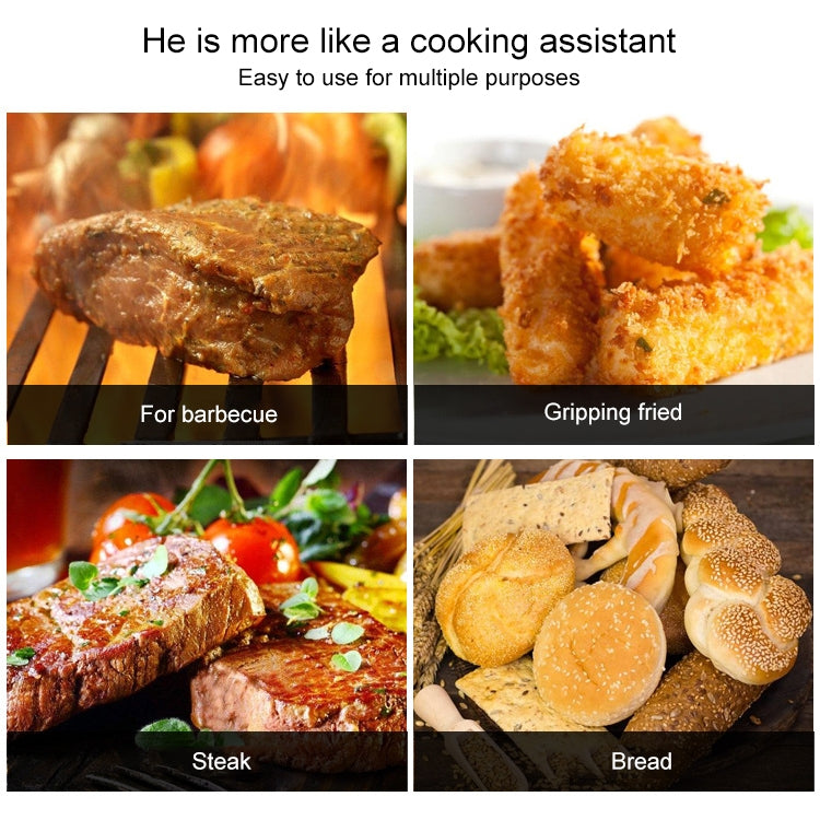 Stainless Steel Food Clip Bread Barbecue Clip Steak Buffet Clip, Size:9 inches by bashfashion