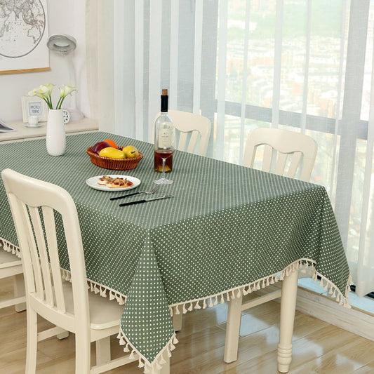 Cloth Cotton Dining Tablecloth Decoration Cloth, Size:70x70cm(Blue Dots) by bashfashion