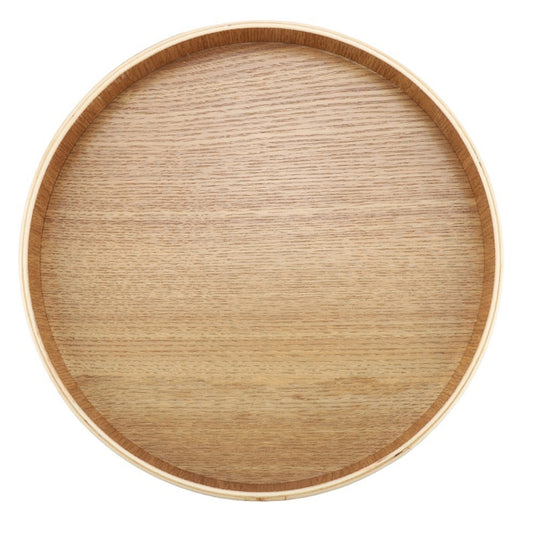 Creative Round Solid Wood Tea Tray Hotel Wooden Tay Storage Tray, Diameter: 30cm by bashfashion