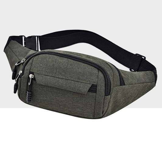 Pure Color Multi-function Pockets Waterproof Chest Bag Waist Crossbody Sports Bag (Green) by bashfashion