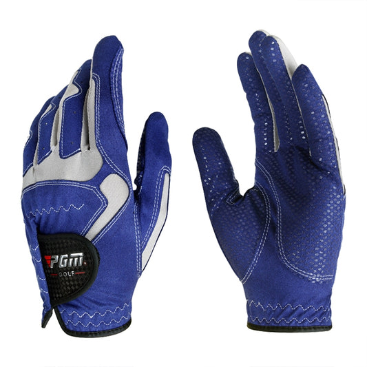 PGM Golf Left Hand Microfiber Cloth Anti-Slip Single Gloves for Men (Color:Blue Size:22) by PGM