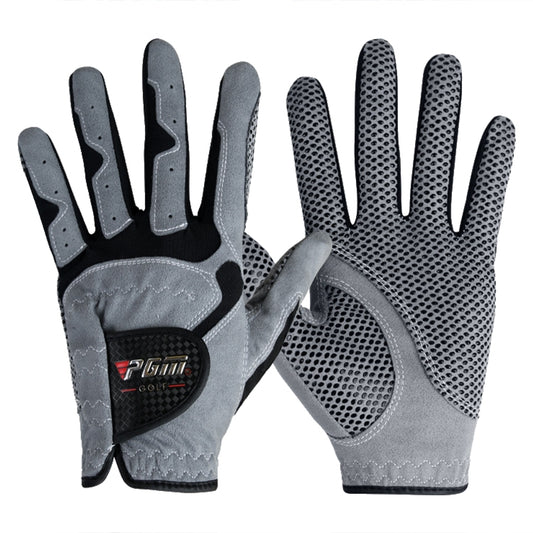 PGM Golf Left Hand Microfiber Cloth Anti-Slip Single Gloves for Men (Color:Grey Size:26) by PGM