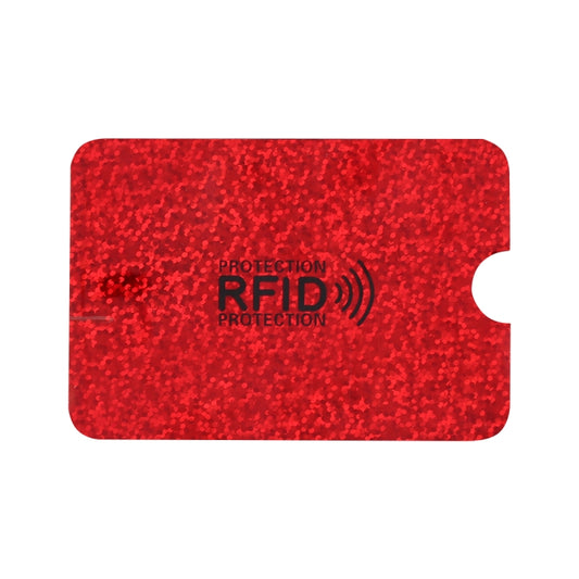 100pcs Aluminum Foil RFID Blocking Credit Card ID Bank Card Case Card Holder Cover, Size: 9 x 6.3cm (Red) by bashfashion