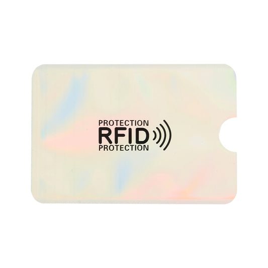 100pcs Aluminum Foil RFID Blocking Credit Card ID Bank Card Case Card Holder Cover, Size: 9 x 6.3cm (Silver) by bashfashion