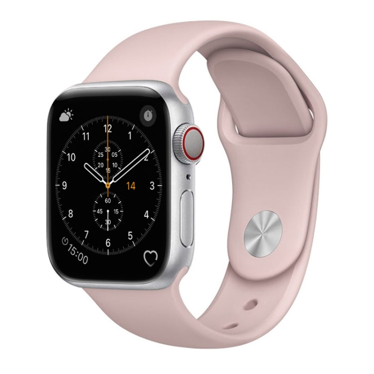 For Apple Watch Series 3 & 2 & 1 38mm Fashion Simple Style Silicone Wrist Watch Band (Pink) by bashfashion