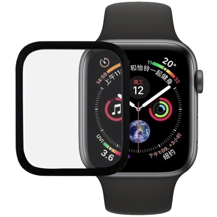 9H 3D Edge Glue Full Screen Tempered Glass Film For Apple Watch Series 6 / 5 / 4 / Watch SE 40mm(Black) by bashfashion