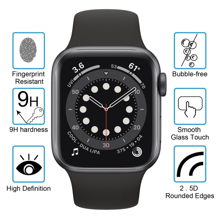 9H 2.5D Tempered Glass Film For Apple Watch Series 6 / 5 / 4 / Watch SE 40mm by bashfashion