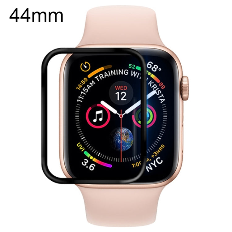 For Apple Watch Series 6 / 5 / 4 / Watch SE 44mm Soft PET Film Full Cover Screen Protector(Black) by bashfashion