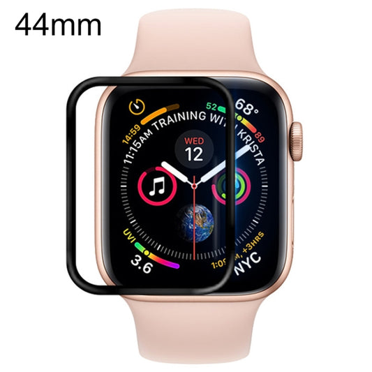 For Apple Watch Series 6 / 5 / 4 / Watch SE 44mm Soft PET Film Full Cover Screen Protector(Black) by bashfashion